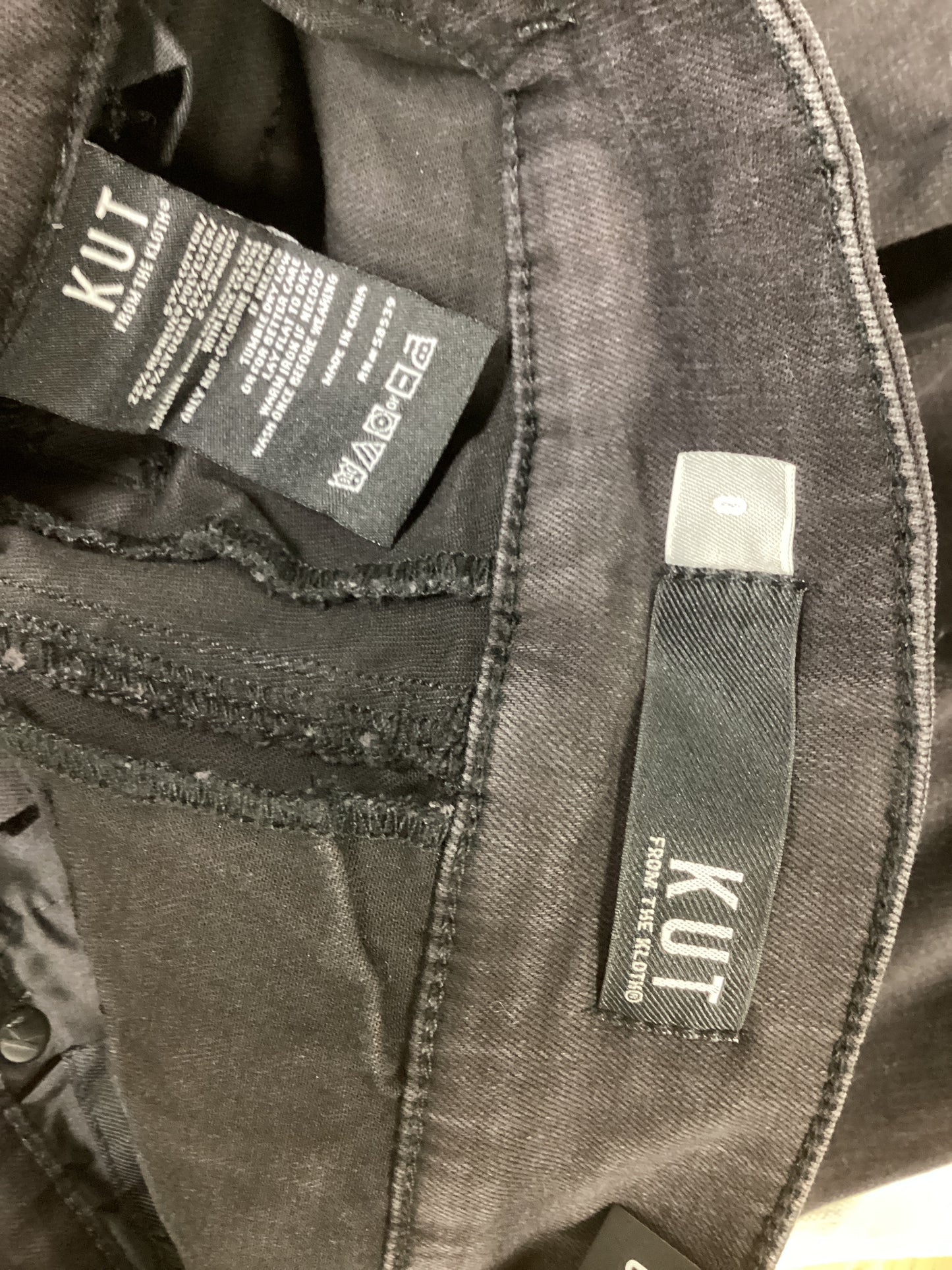 Jeans Flared By Kut In Black Denim, Size: 0