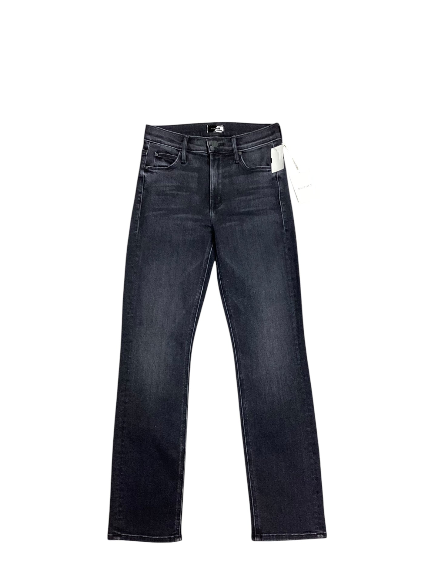 Jeans Straight By Mother Jeans In Black Denim, Size: 2