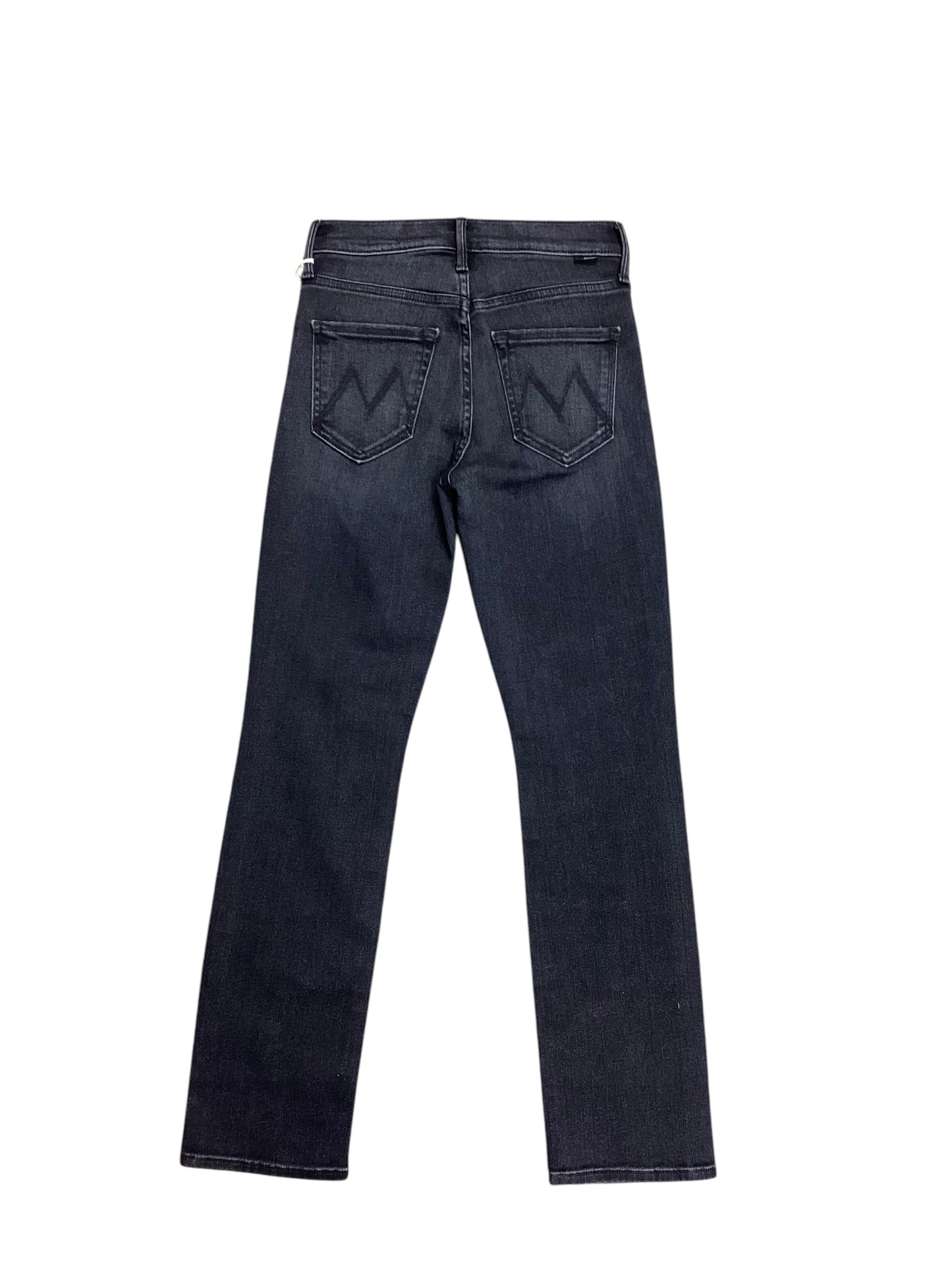 Jeans Straight By Mother Jeans In Black Denim, Size: 2