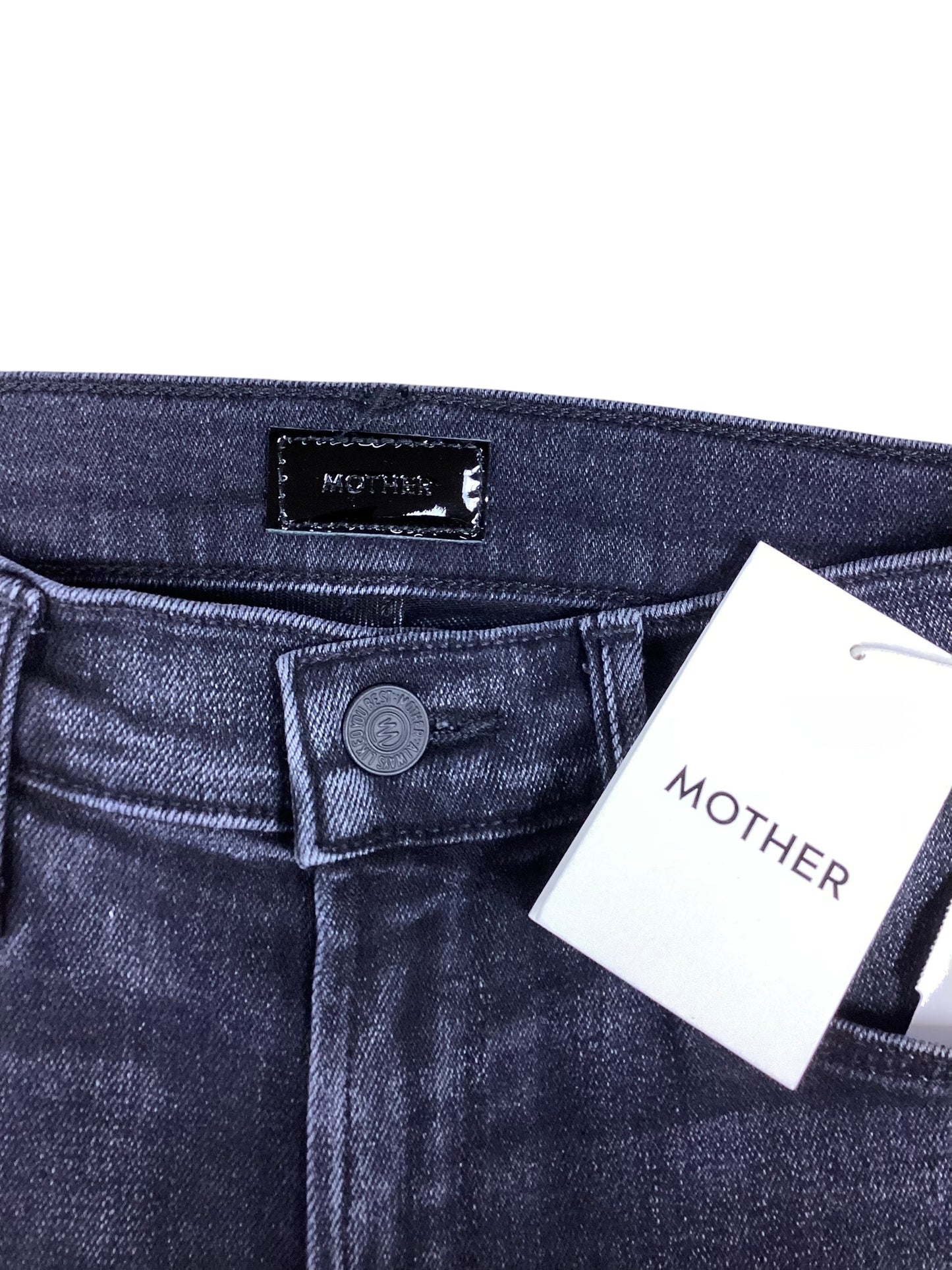 Jeans Straight By Mother Jeans In Black Denim, Size: 2