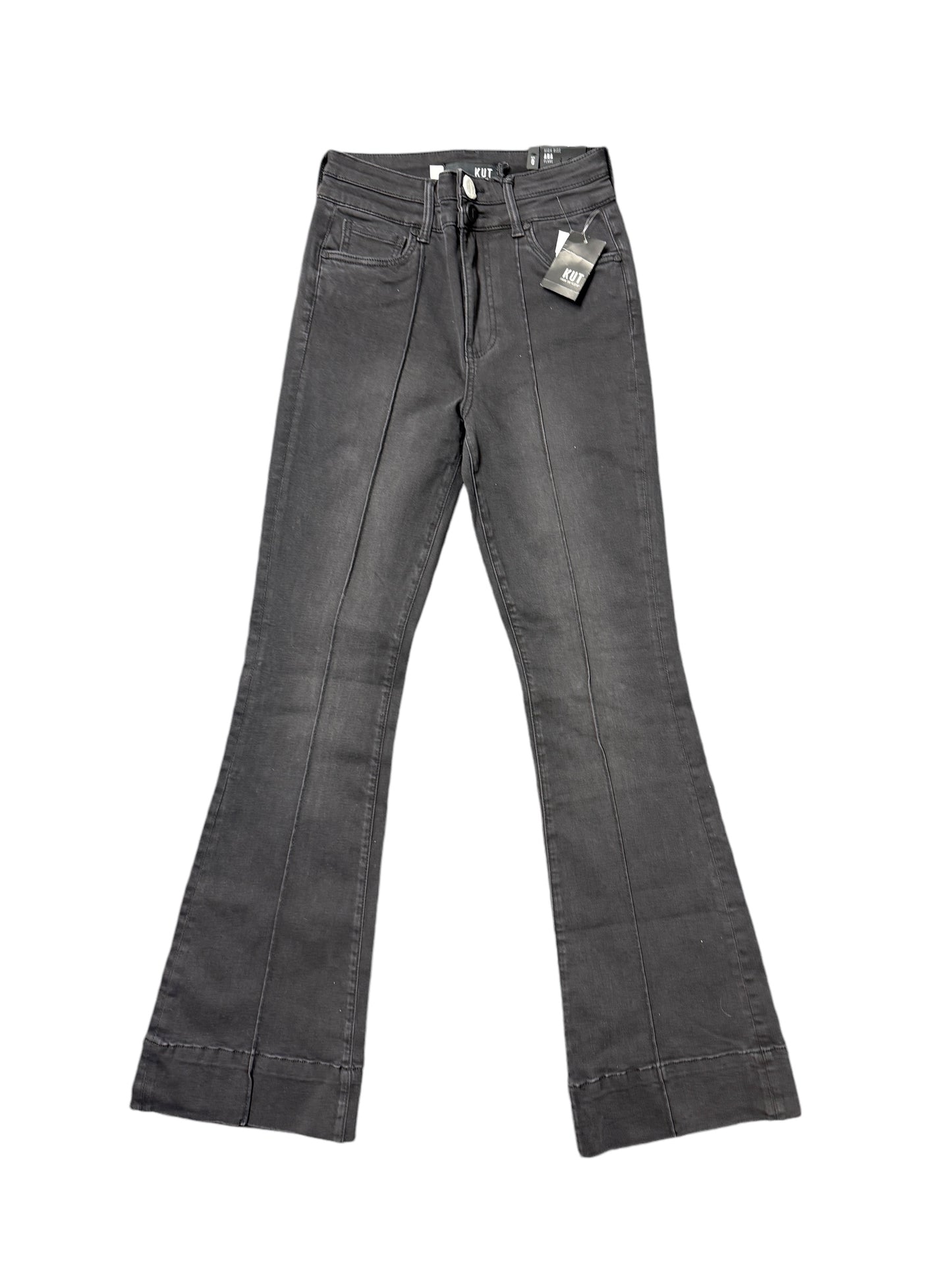 Jeans Flared By Kut In Black Denim, Size: 0