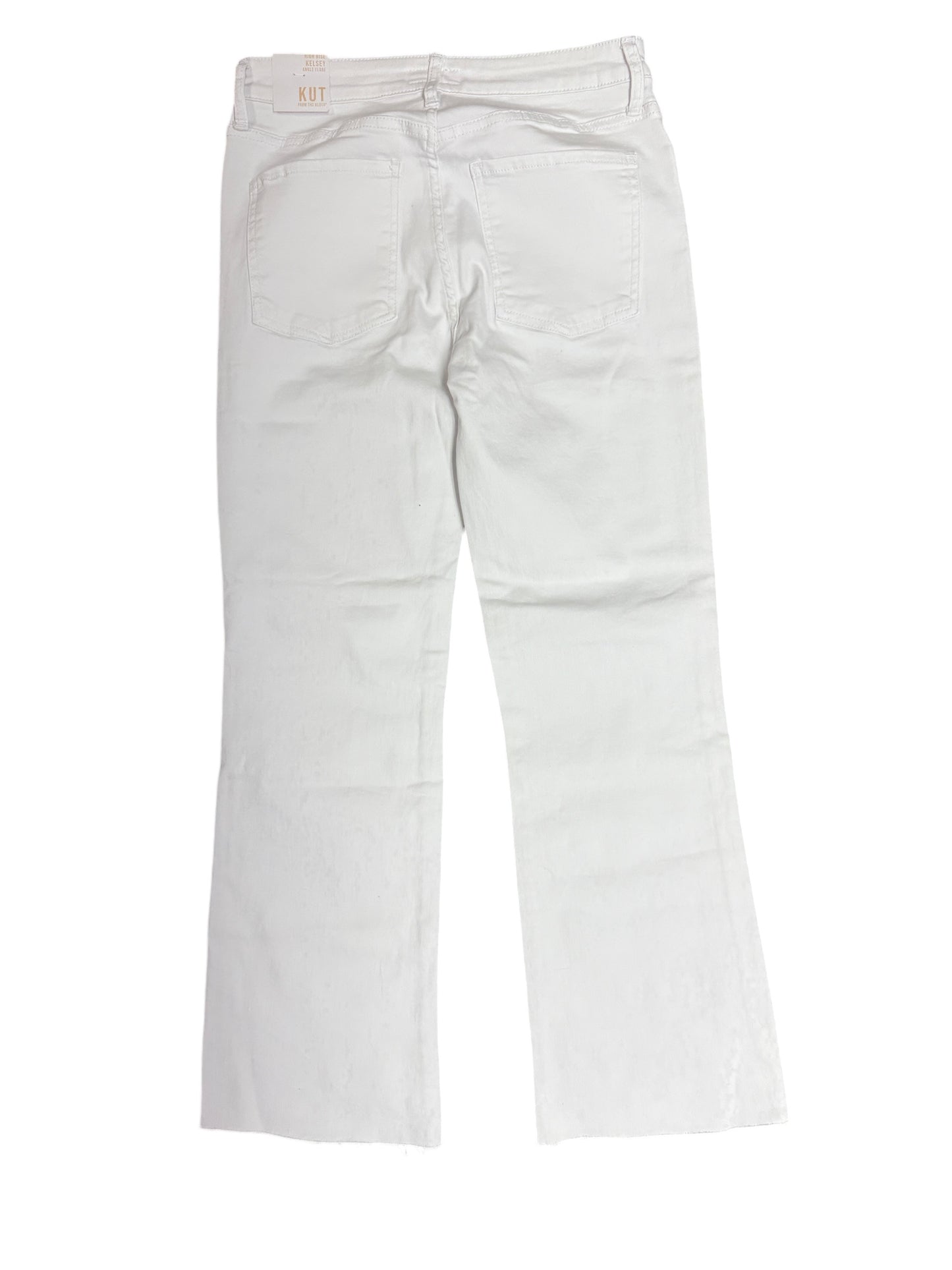 Jeans Straight By Kut In White Denim, Size: 4