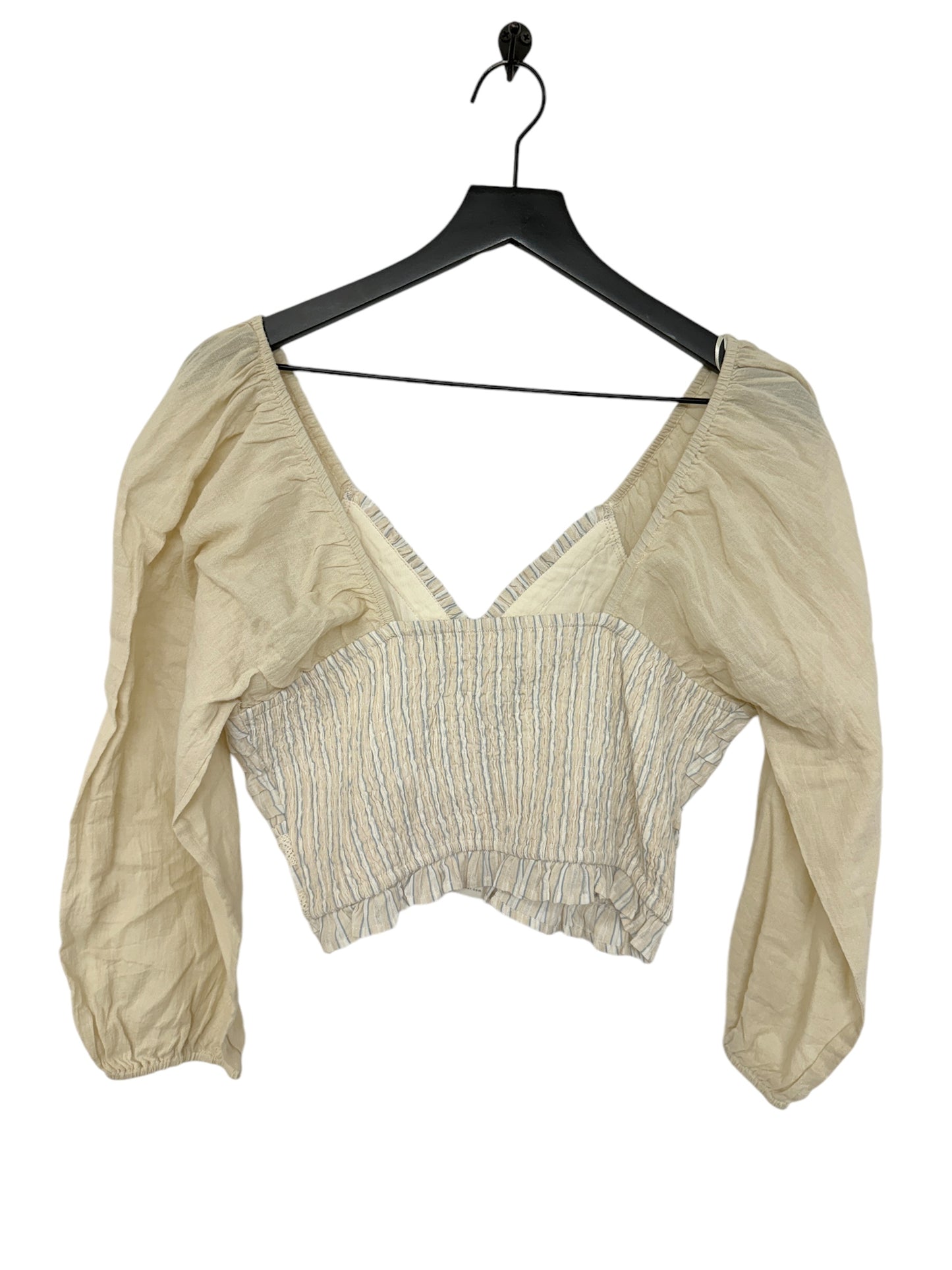 Top Long Sleeve By By Together In Cream, Size: L