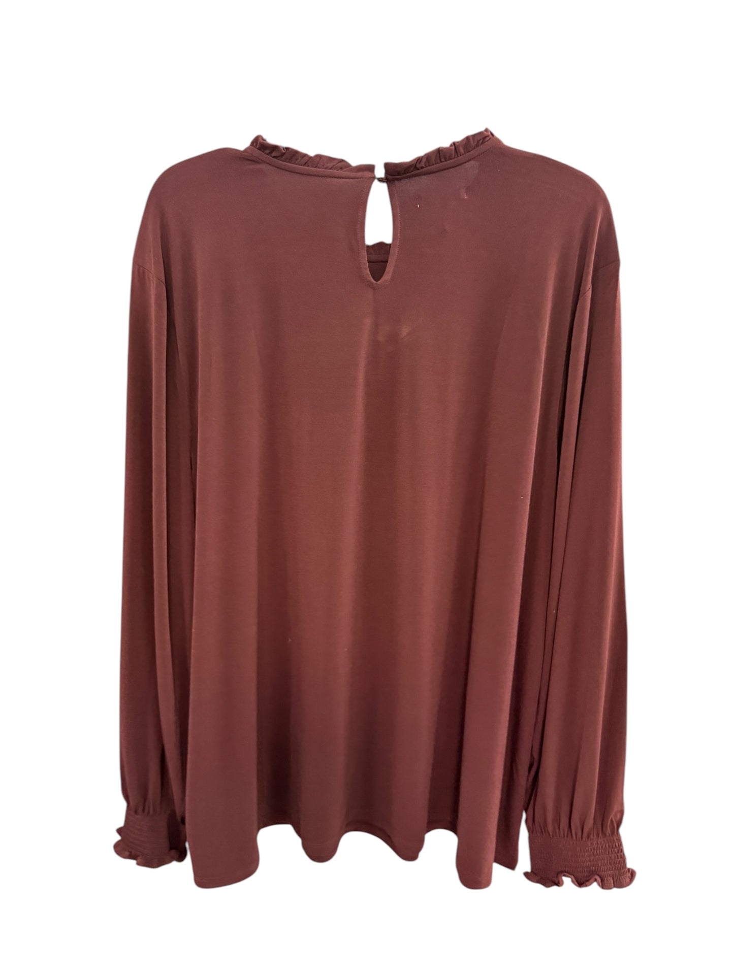 Top Long Sleeve By Maurices In Red, Size: 3x