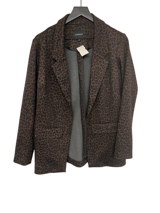 Blazer By Liverpool In Leopard Print, Size: S