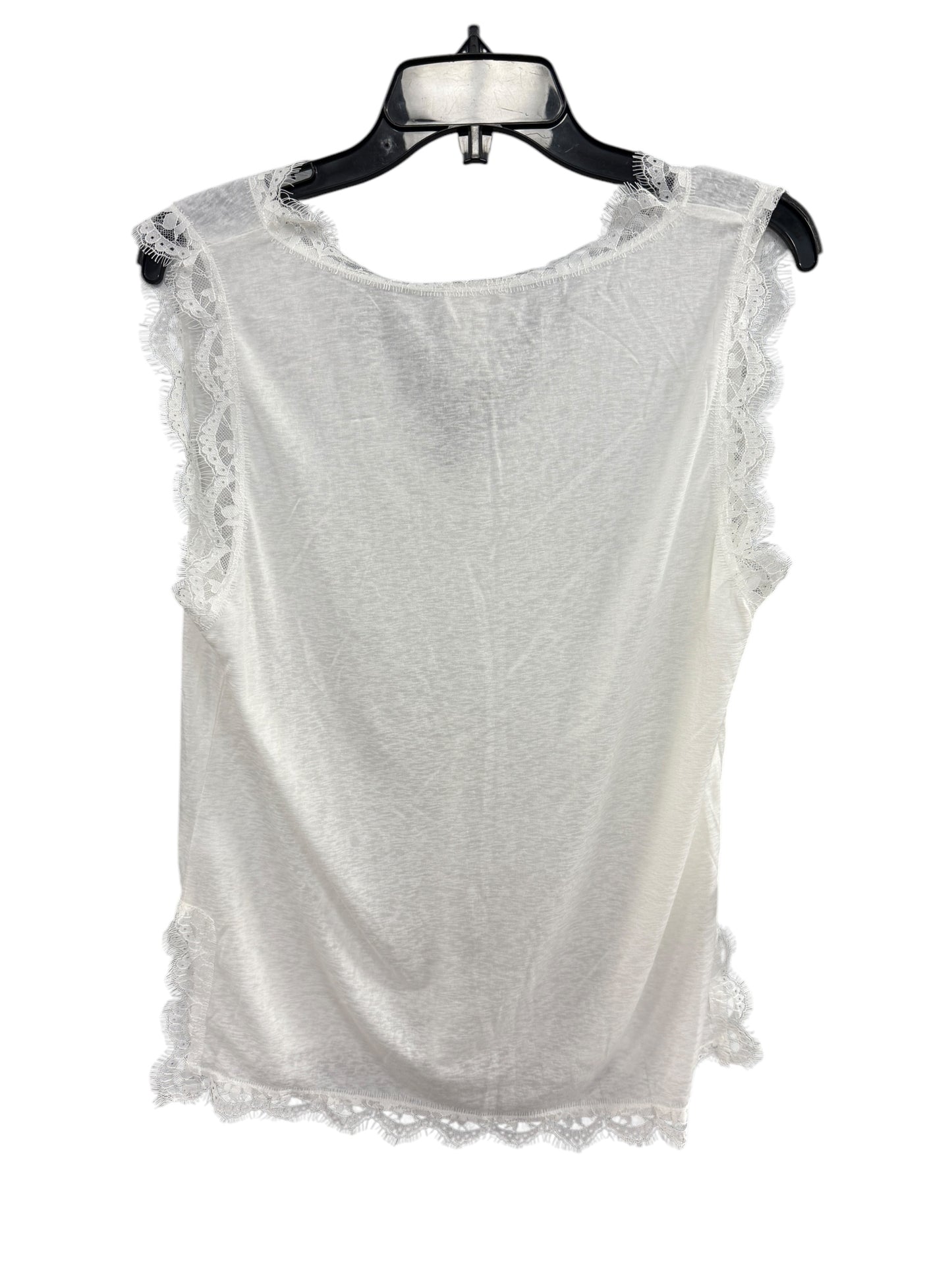 Top Sleeveless By Vocal In White, Size: Xl