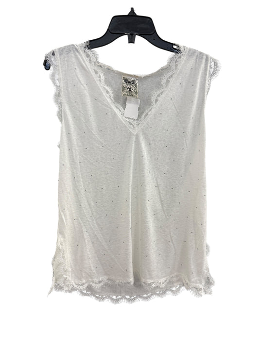 Top Sleeveless By Vocal In White, Size: Xl