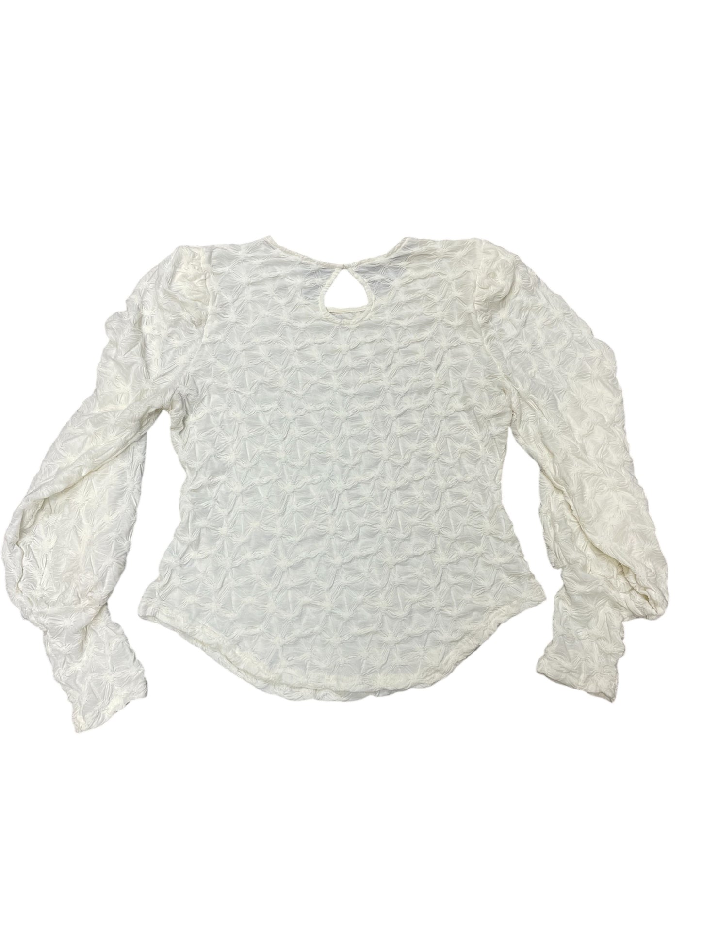 Top Long Sleeve By Clothes Mentor In Ivory, Size: Xl