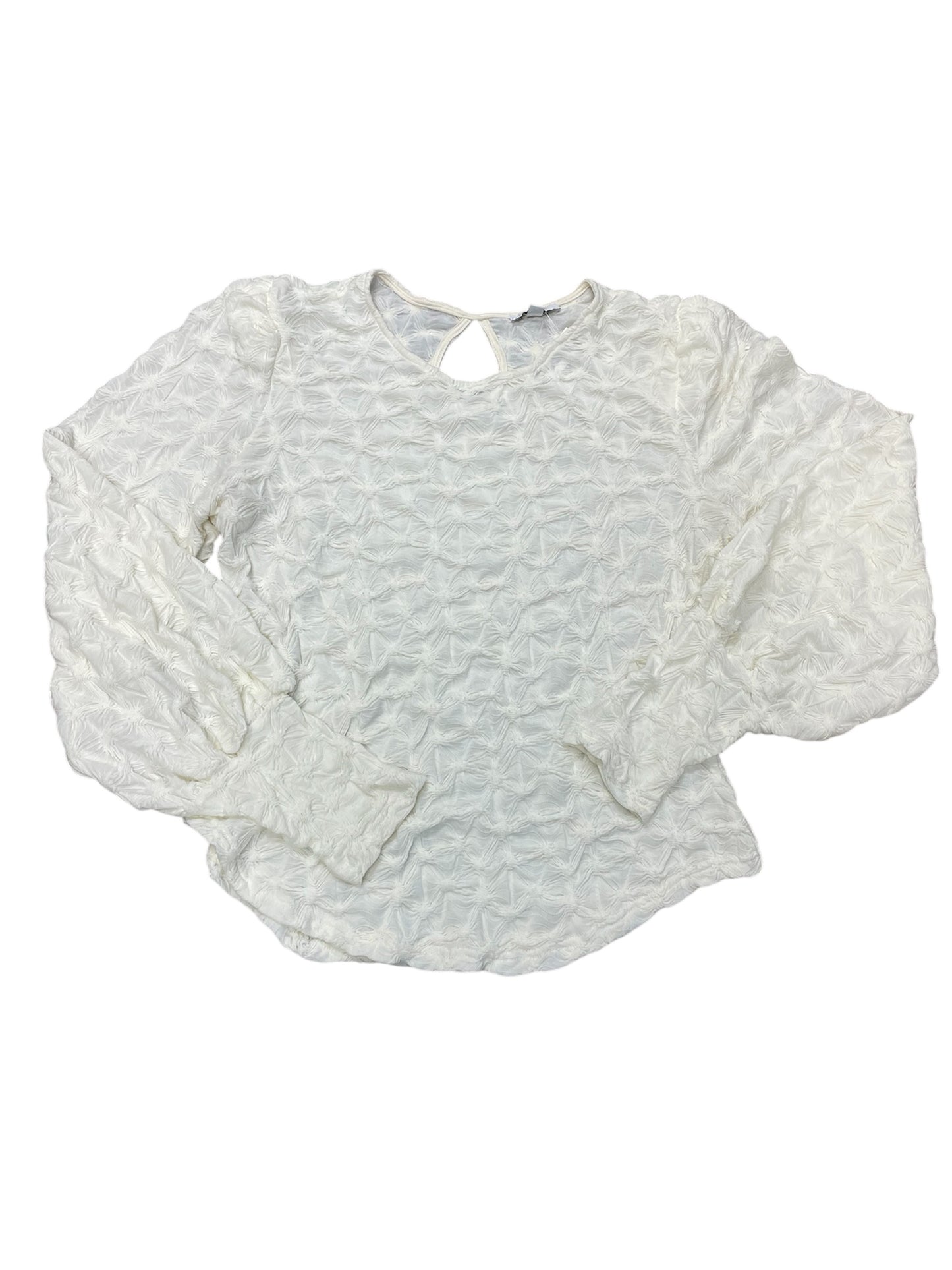 Top Long Sleeve By Clothes Mentor In Ivory, Size: Xl