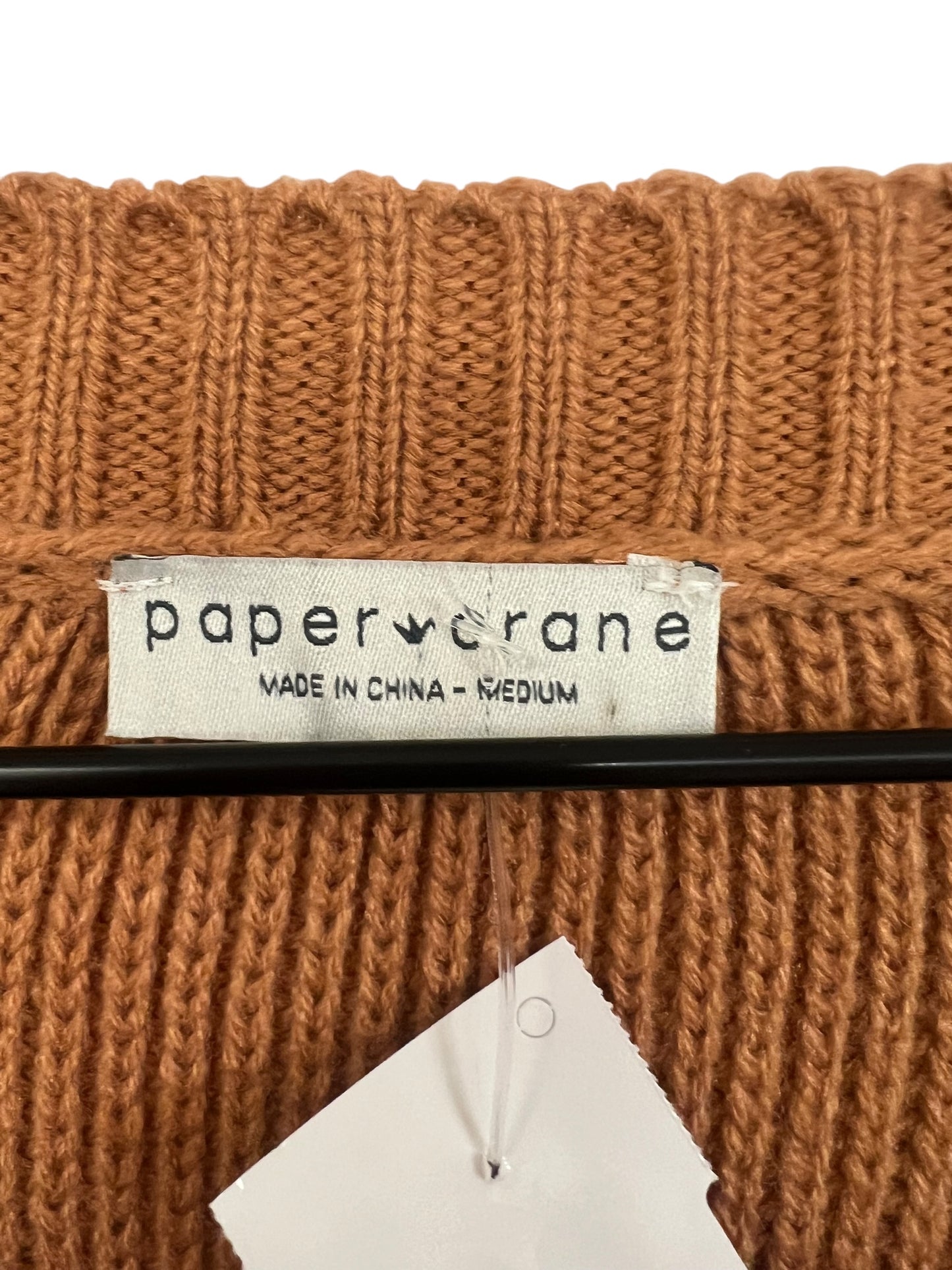 Sweater Cardigan By Paper Crane In Orange, Size: M