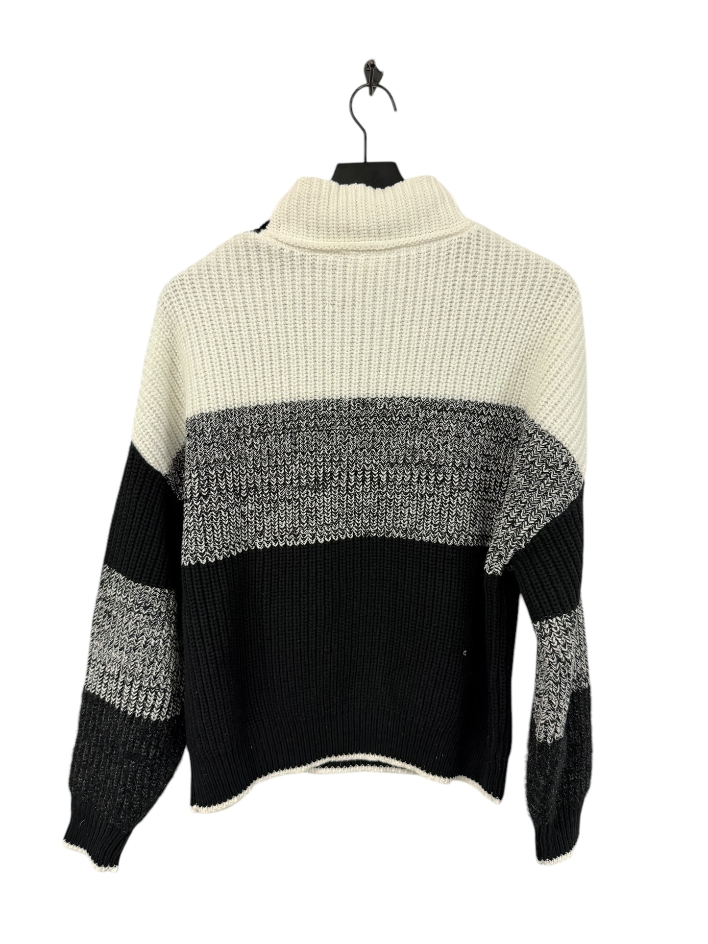 Sweater By Cmc In Black & White, Size: L