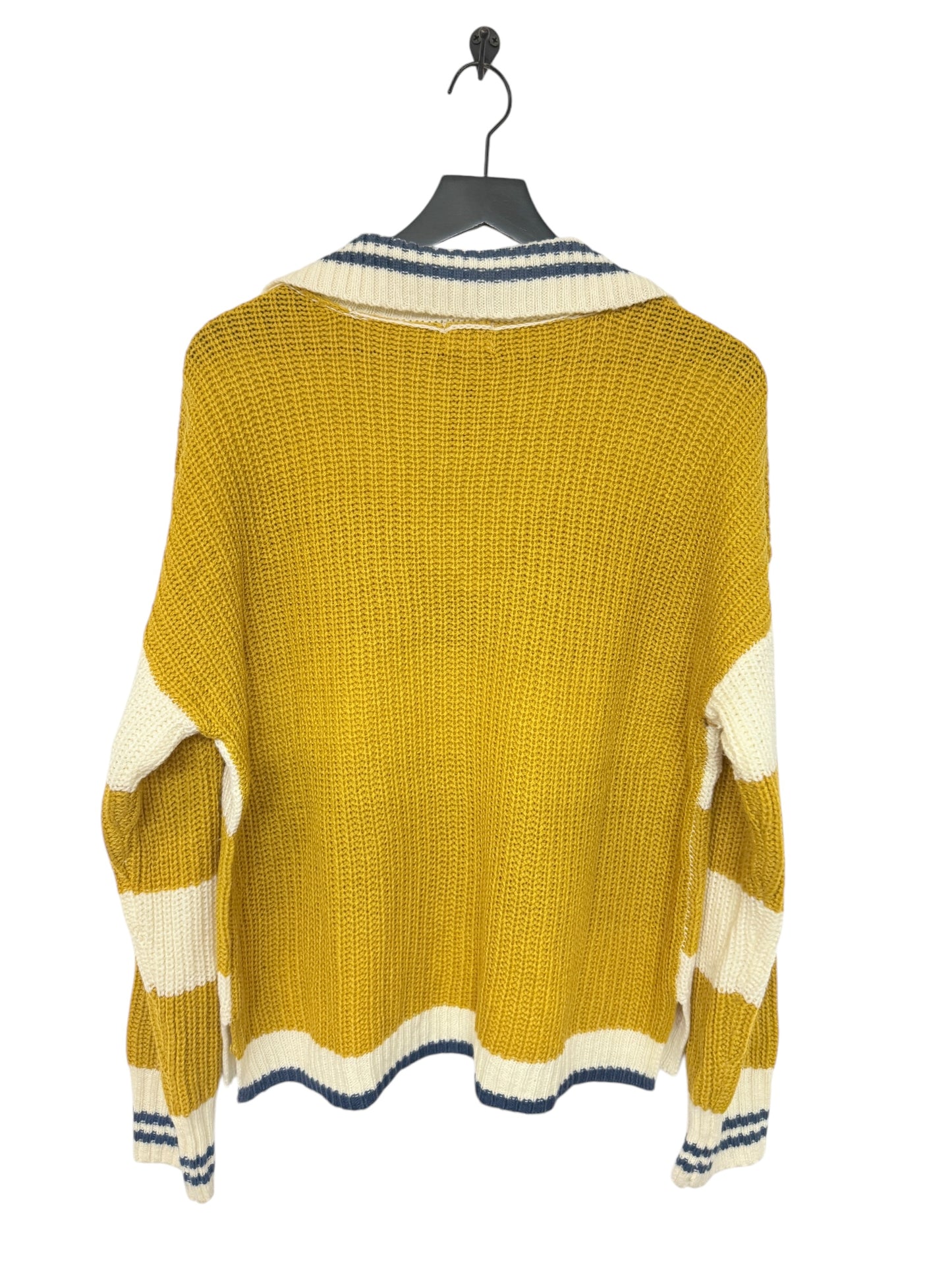 Sweater By Bke In Cream & Yellow, Size: L