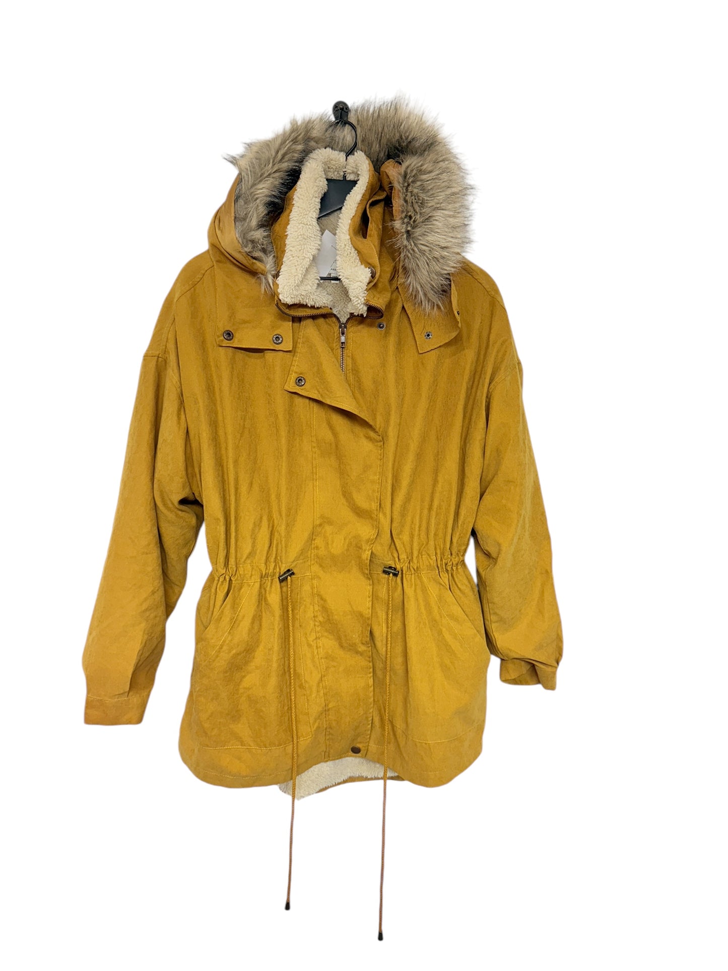 Coat Faux Fur & Sherpa By Ellison In Yellow, Size: M