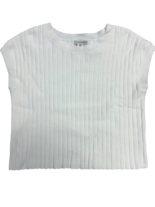 Top Short Sleeve By Clothes Mentor In White, Size: M