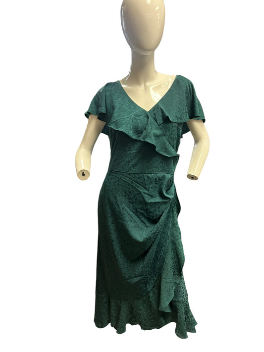 Dress Party Long By Lane Bryant In Green, Size: Xl