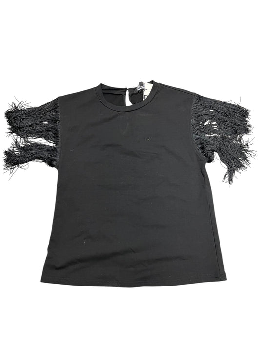 Top Short Sleeve By Clothes Mentor In Black, Size: M