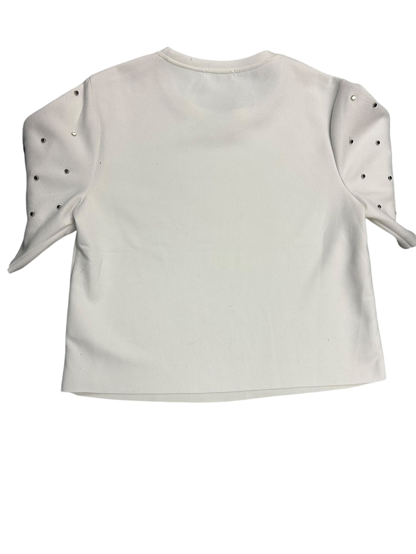 Top Short Sleeve By Dex In White, Size: S