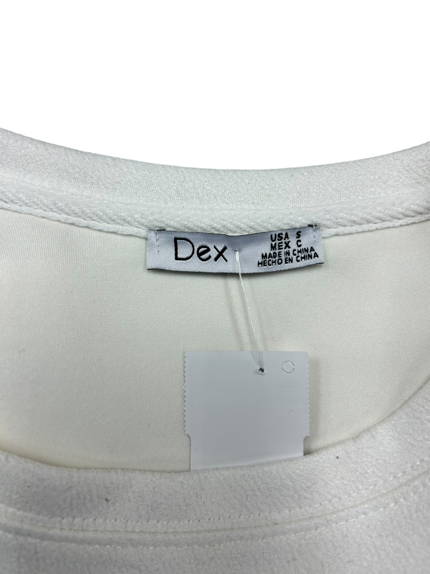 Top Short Sleeve By Dex In White, Size: S