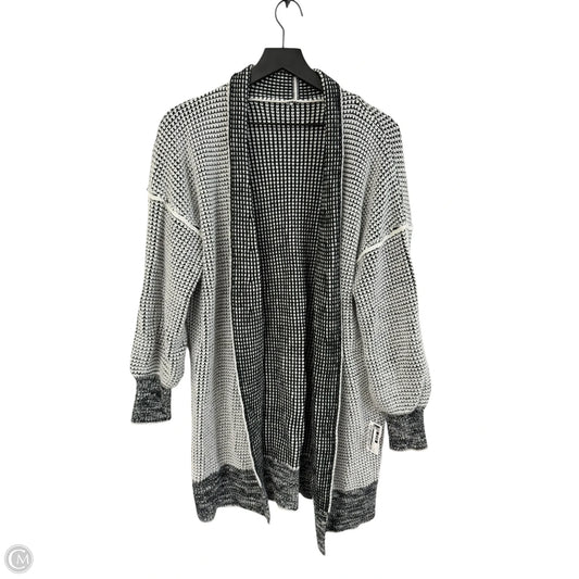 Sweater Cardigan By Cme In Black & White, Size: L