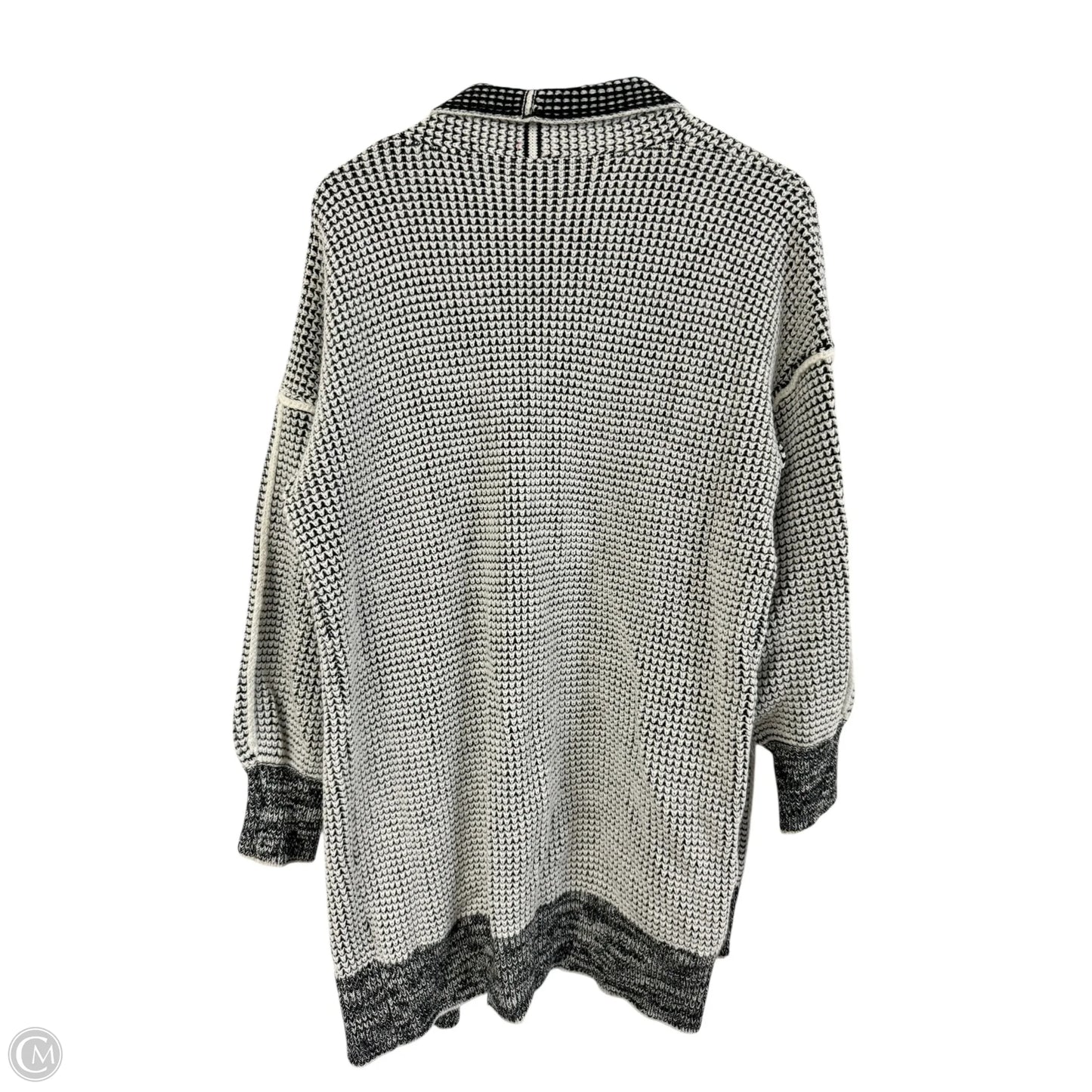 Sweater Cardigan By Cme In Black & White, Size: L