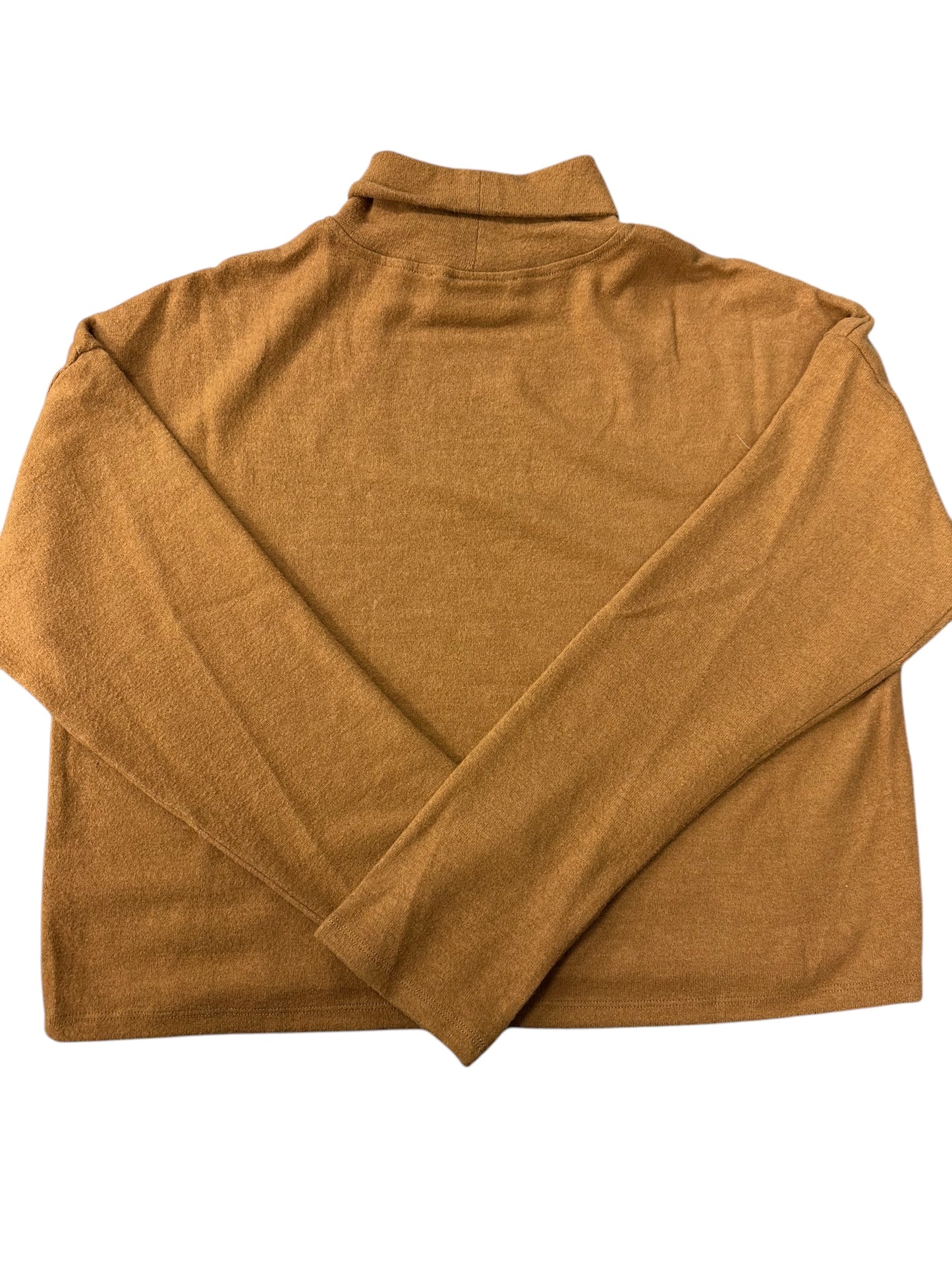 Top Long Sleeve By Double Zero In Brown, Size: S