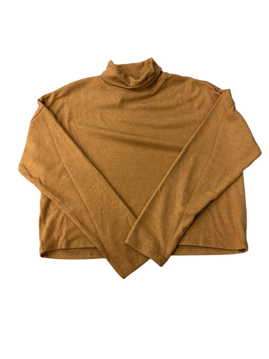 Top Long Sleeve By Double Zero In Brown, Size: S