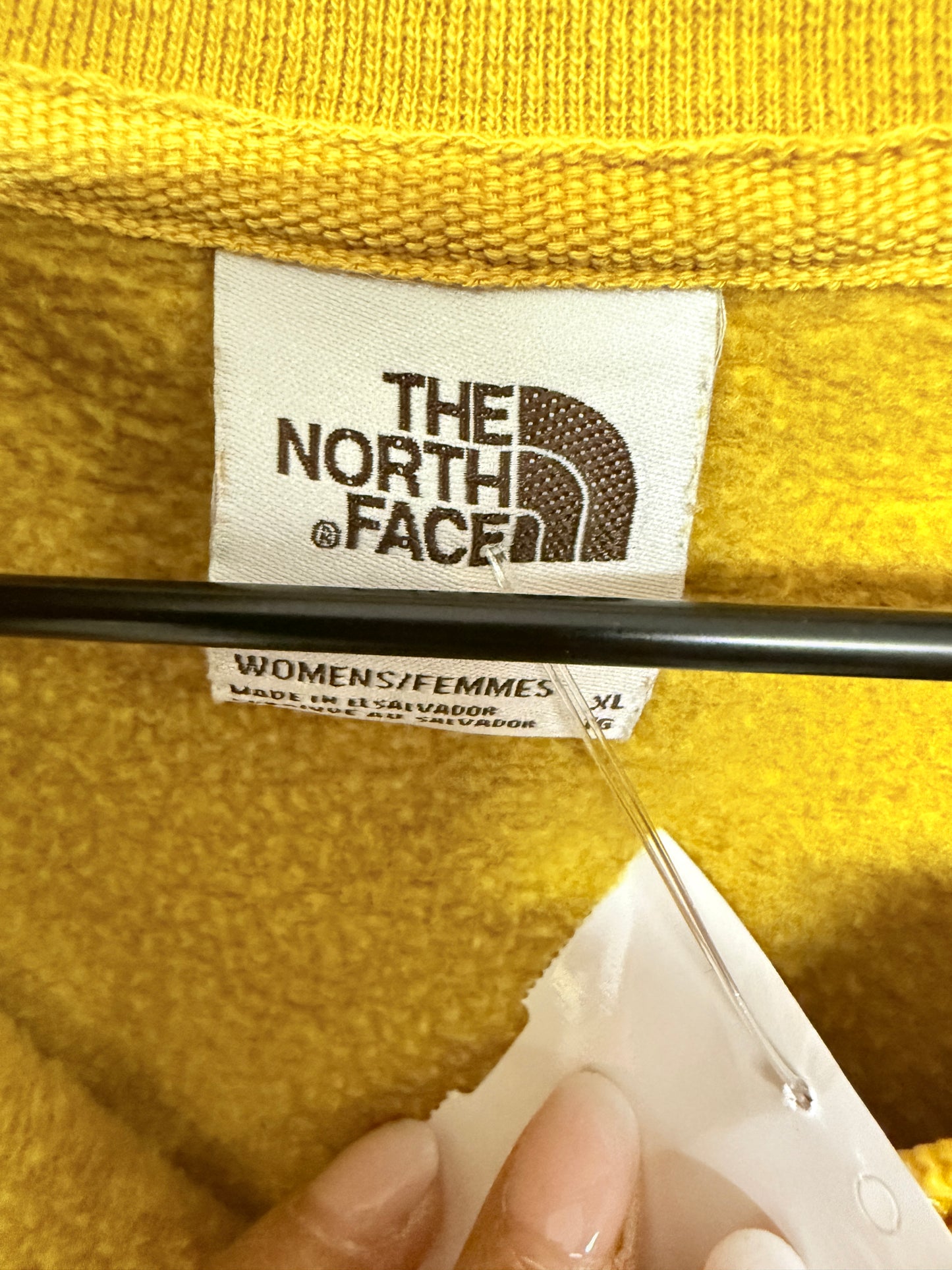 Sweatshirt Collar By The North Face In Yellow, Size: Xl