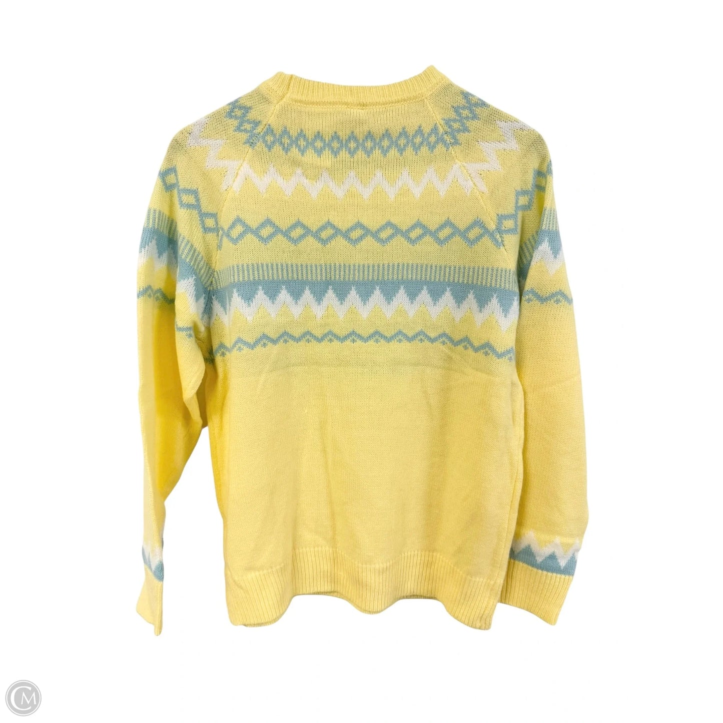 Sweater By Cme In Blue & Yellow, Size: M