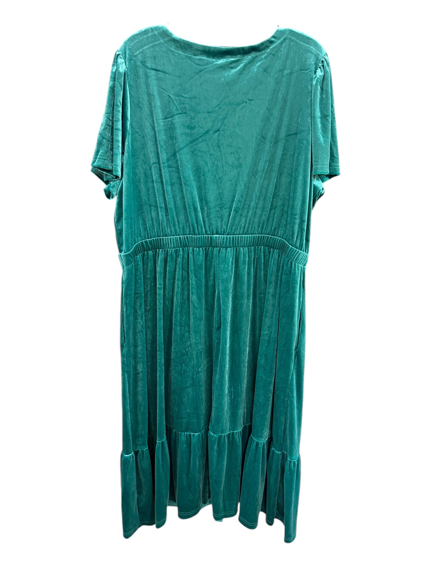 Dress Party Midi By Terra & Sky In Green, Size: 1x