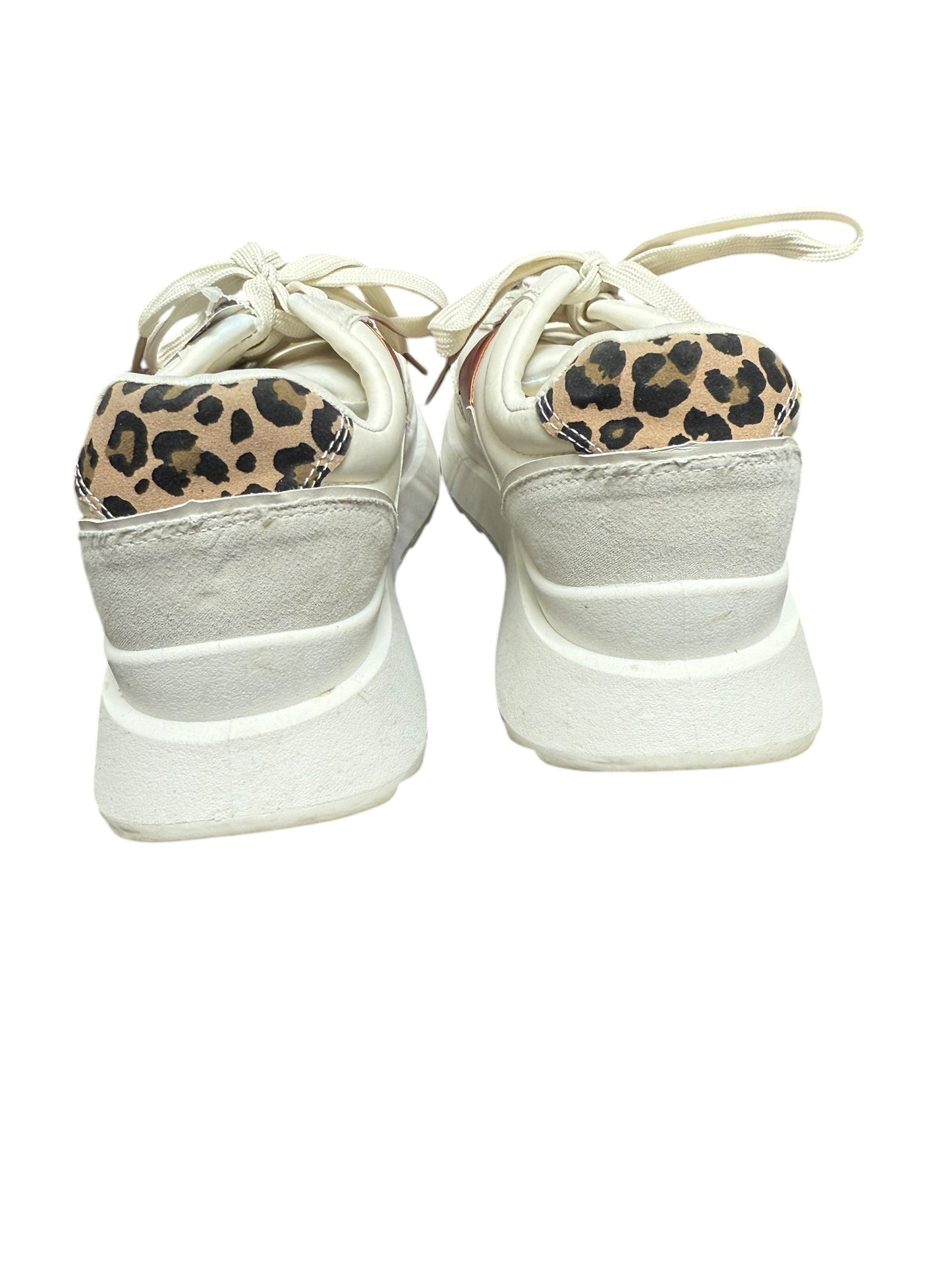 Shoes Sneakers Platform By Madden Girl In Cream & Red, Size: 7