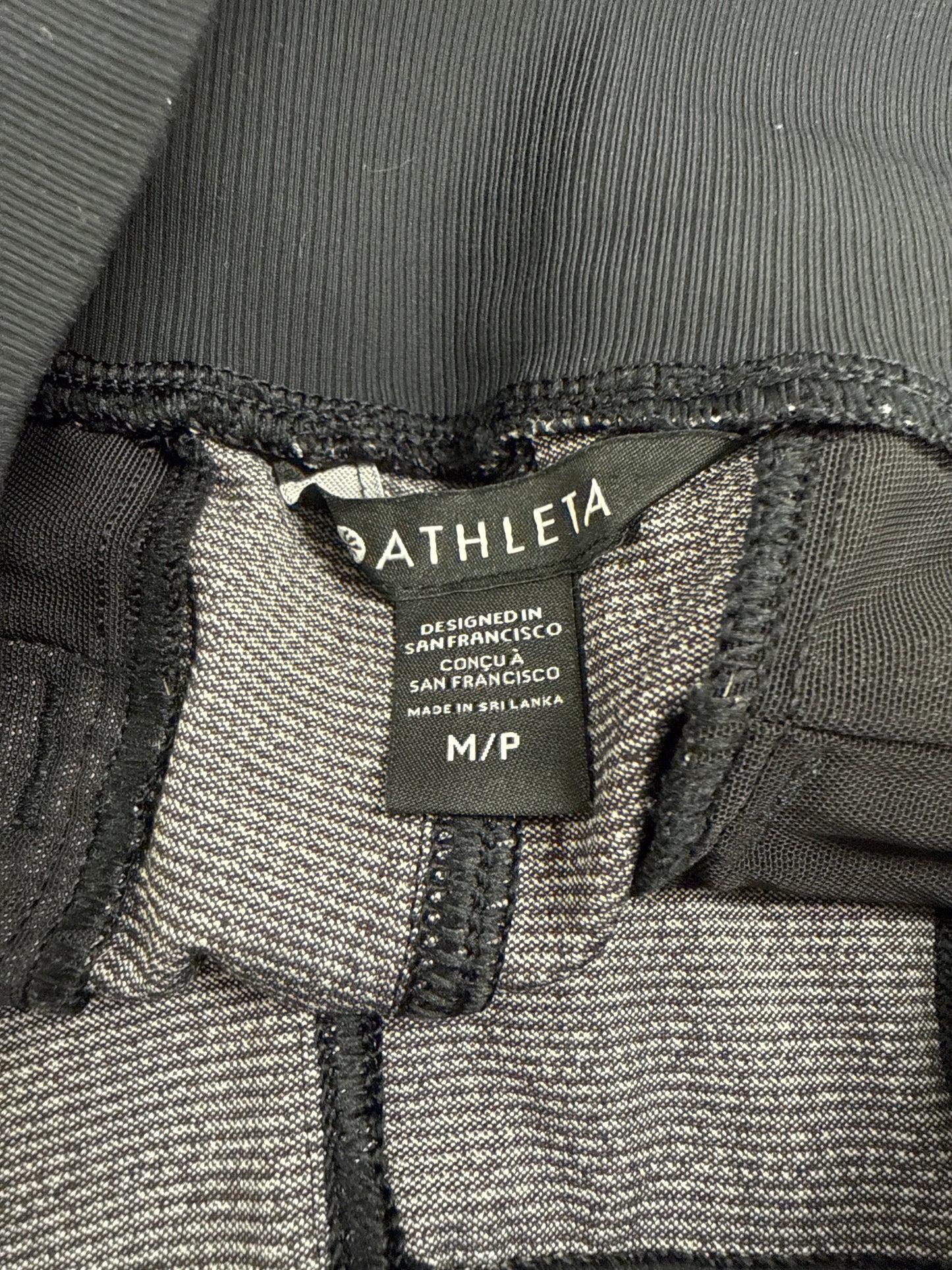 Athletic Pants By Athleta In Black & White, Size: M