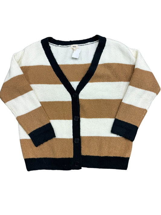 Sweater Cardigan By Bke In Black & Brown, Size: L