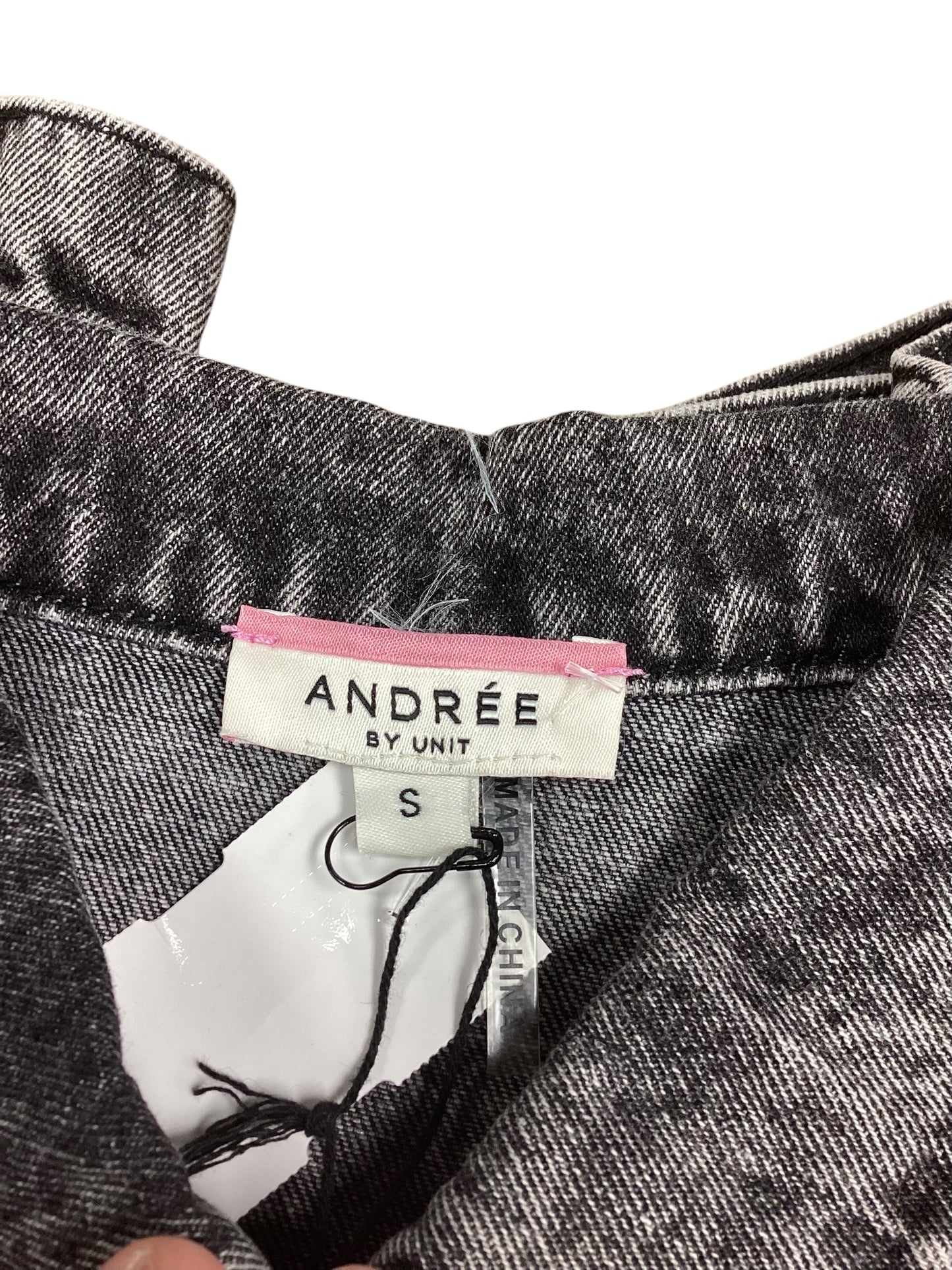 Jacket Denim By Andree By Unit In Black Denim, Size: S