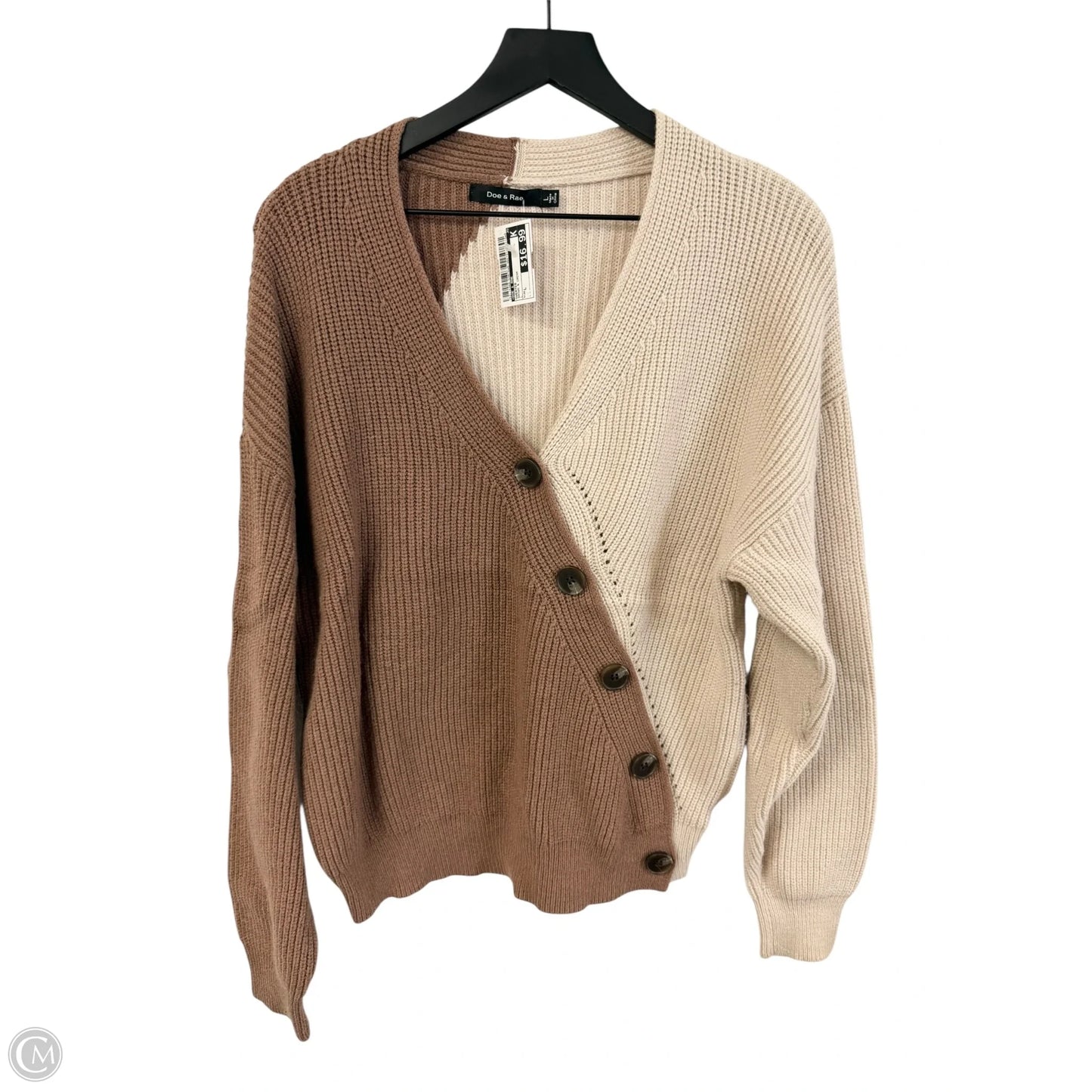 Sweater By Doe & Rae In Brown & Cream, Size: L