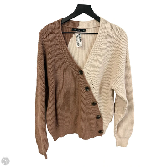 Sweater By Doe & Rae In Brown & Cream, Size: L
