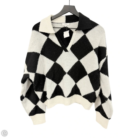 Sweater By Mine In Black & White, Size: L