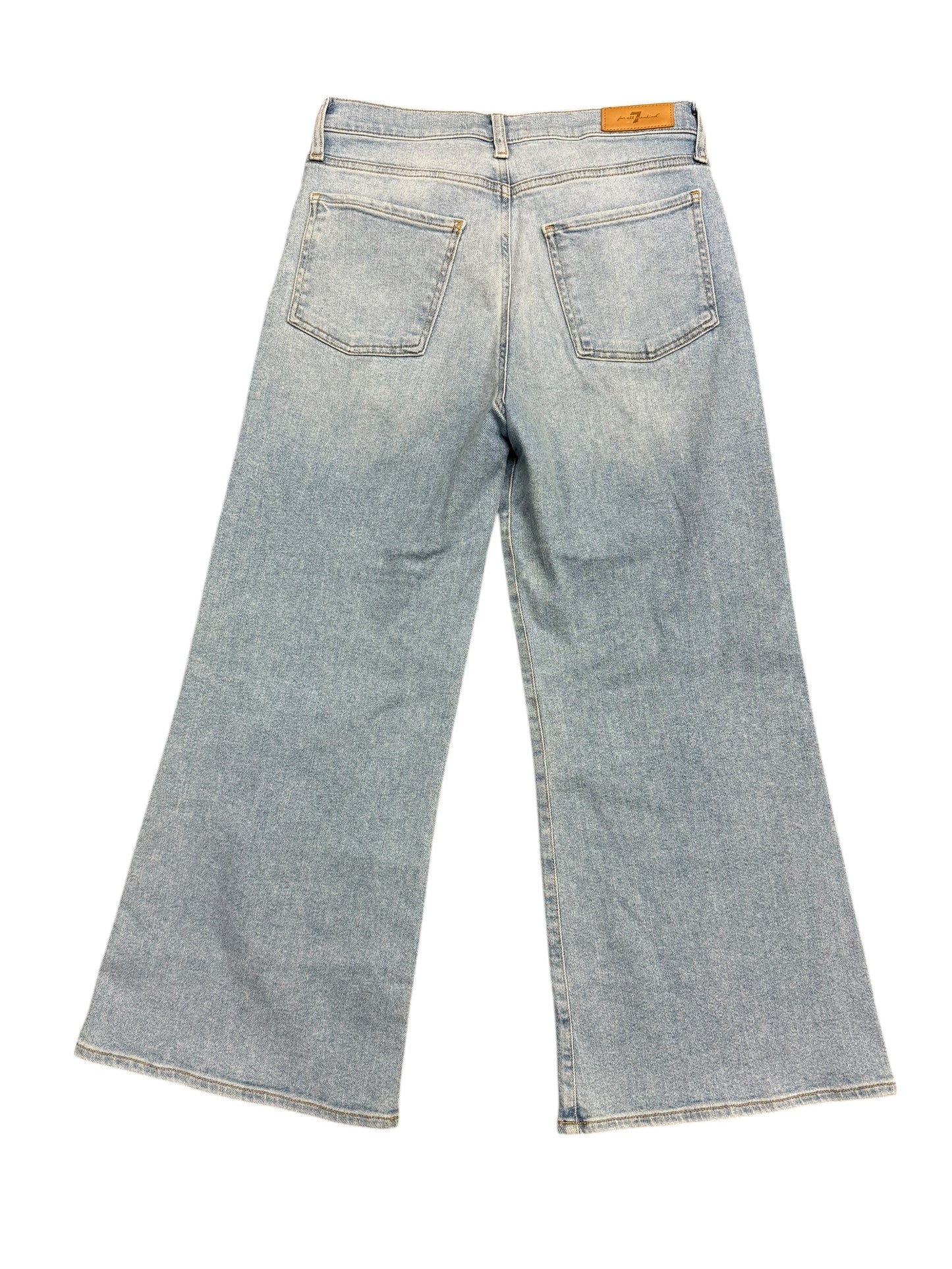 Jeans Cropped By 7 For All Mankind In Blue Denim, Size: 8