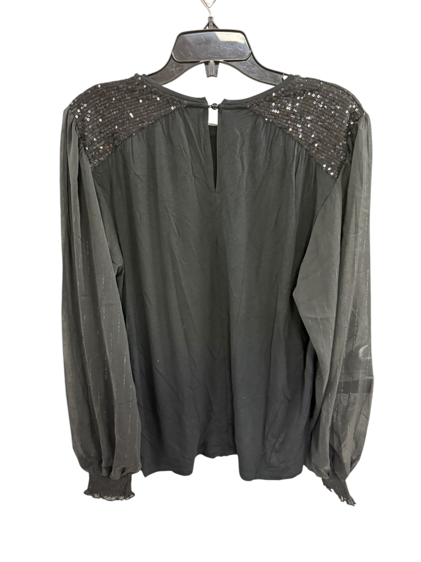 Top Long Sleeve By Dex In Black, Size: S