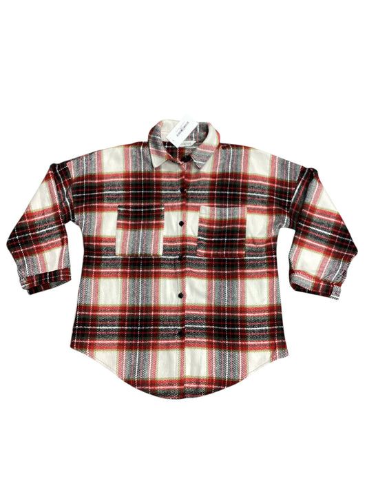 Jacket Shirt By Davi & Dani In Plaid Pattern, Size: 1x