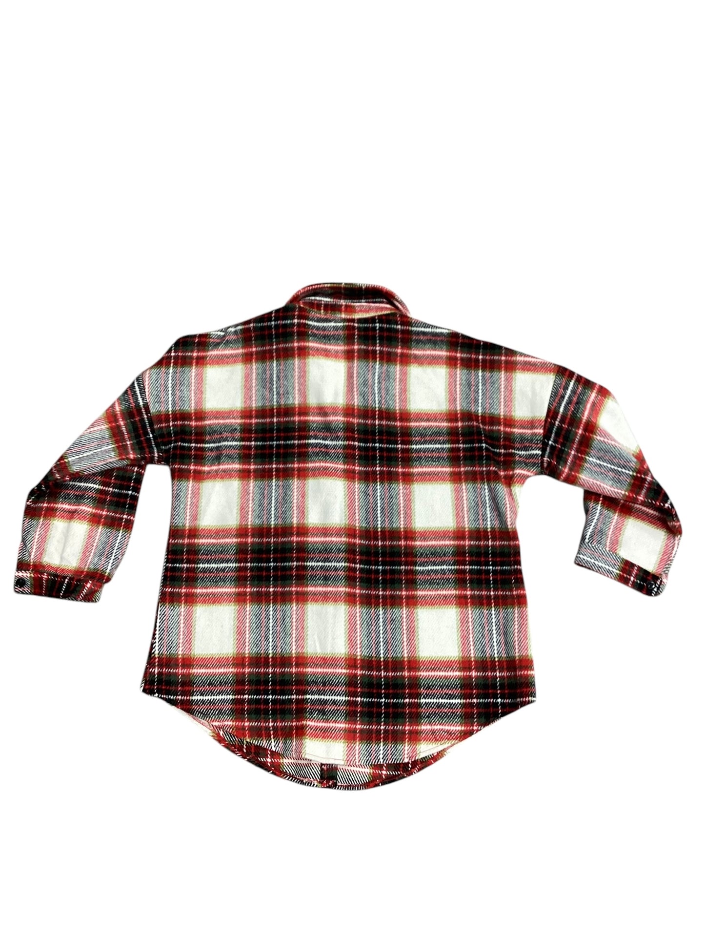 Jacket Shirt By Davi & Dani In Plaid Pattern, Size: 1x