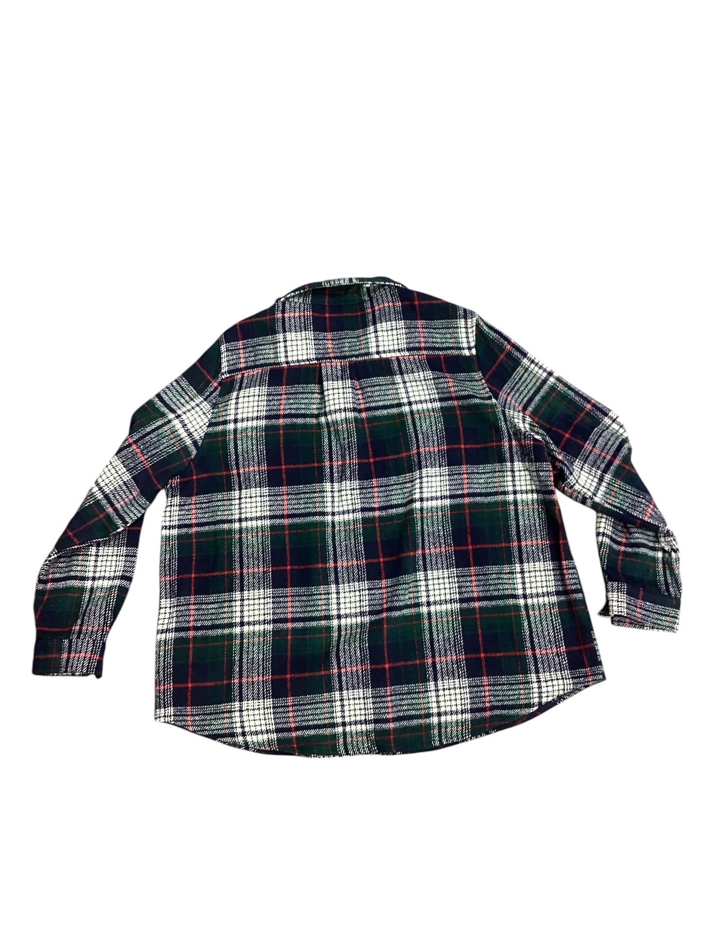 Jacket Shirt By Clothes Mentor In Plaid Pattern, Size: 2x