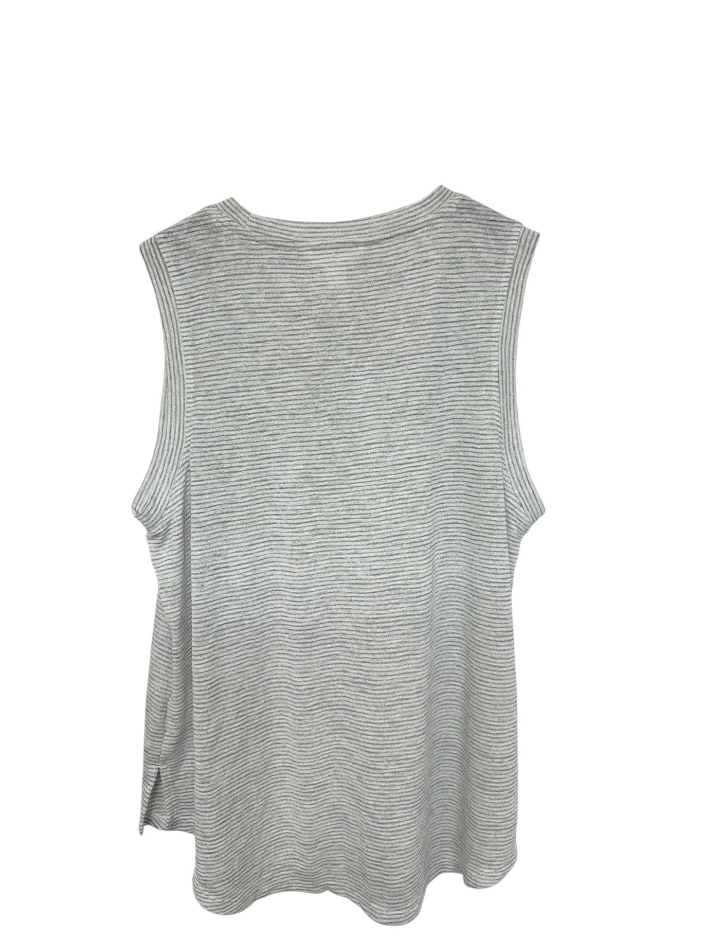 Top Sleeveless By Athleta In Grey & White, Size: 1x