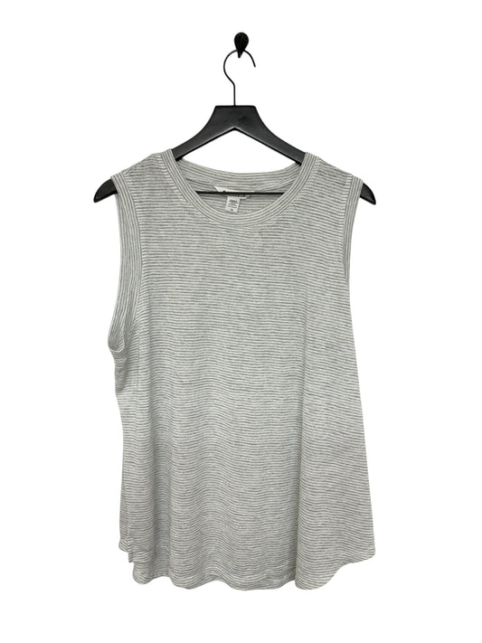 Top Sleeveless By Athleta In Grey & White, Size: 1x