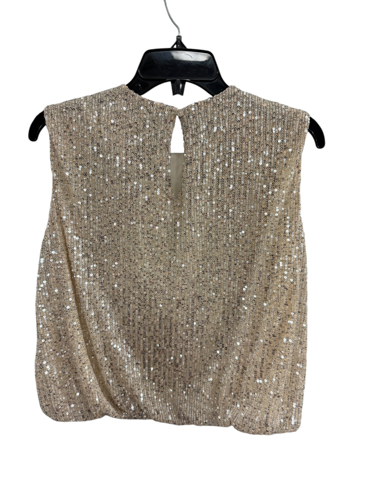 Top Sleeveless By Blue B In Gold, Size: S