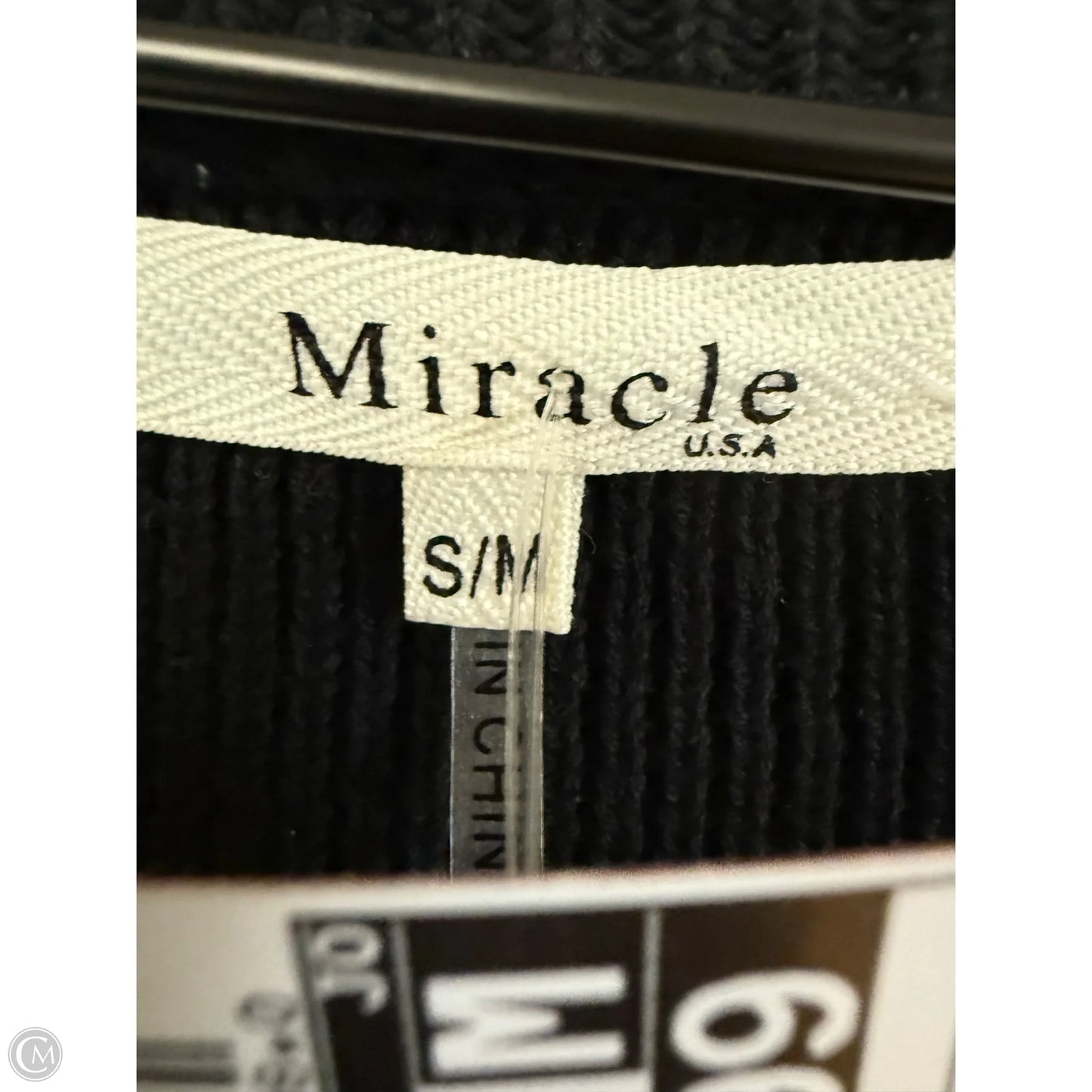 Sweater By Miracle In Black, Size: S