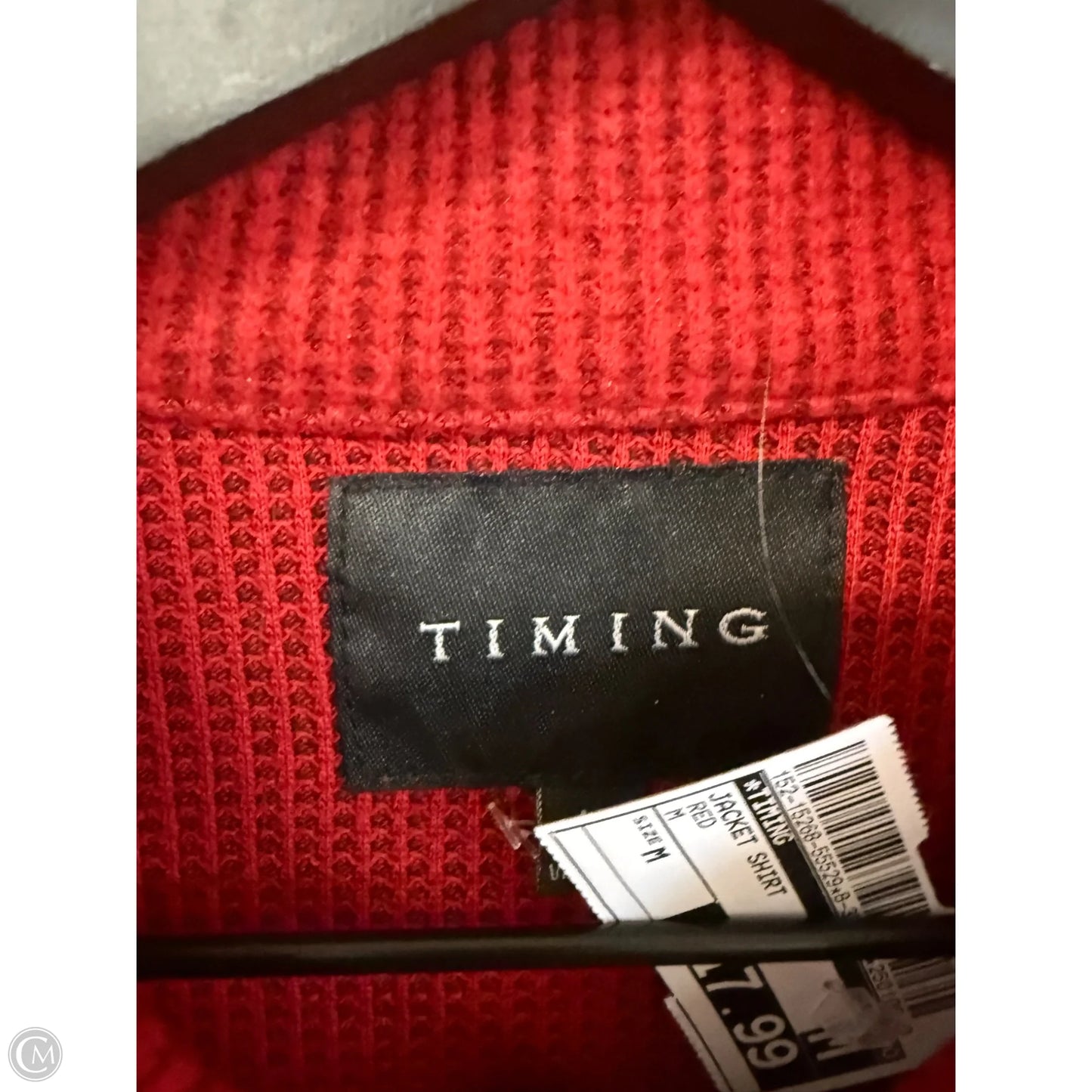Jacket Shirt By Timing In Red, Size: M