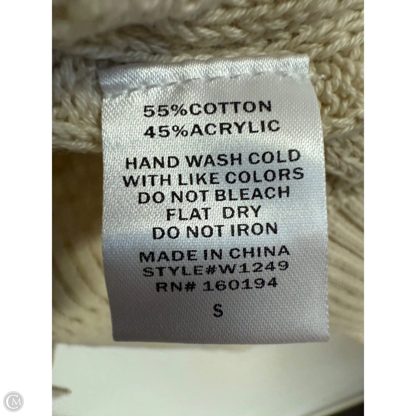 Sweater By By Together In Cream, Size: S