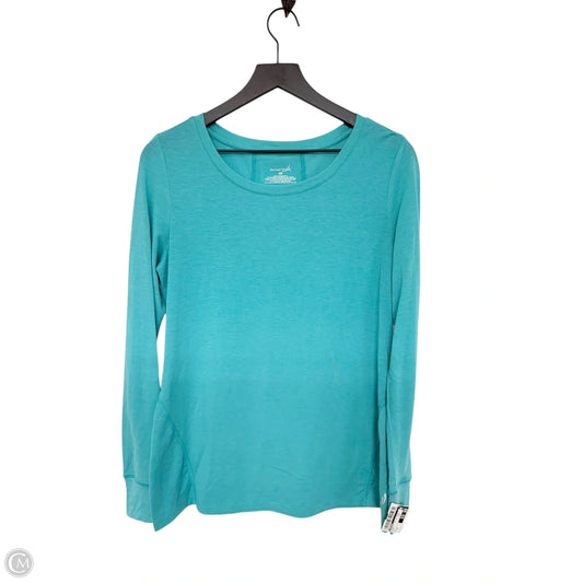 Athletic Top Long Sleeve Crewneck By Exertek In Aqua, Size: M