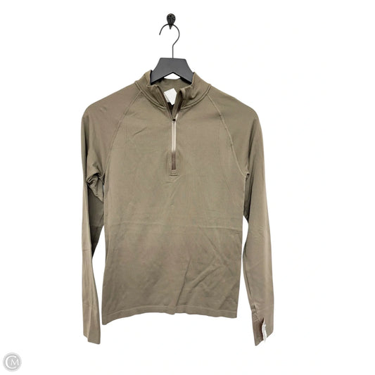 Athletic Top Long Sleeve Crewneck By Zyia In Taupe, Size: M