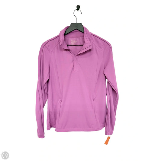 Athletic Top Long Sleeve Collar By Mondetta In Purple, Size: M
